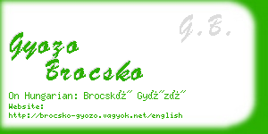 gyozo brocsko business card